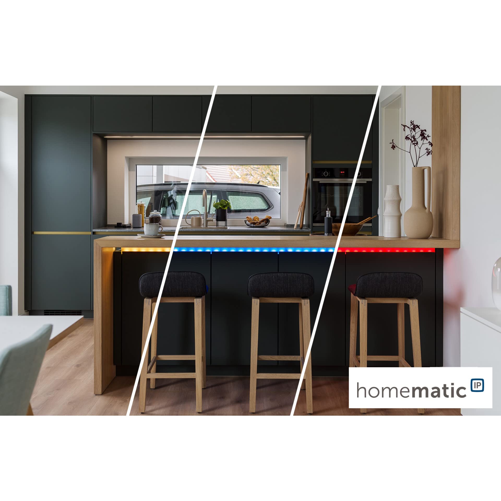 Homematic IP 5er-Set Smart Home LED Controller – RGBW, Lichtstimmung und Farbtemperatur individuell steuern, 157662A0