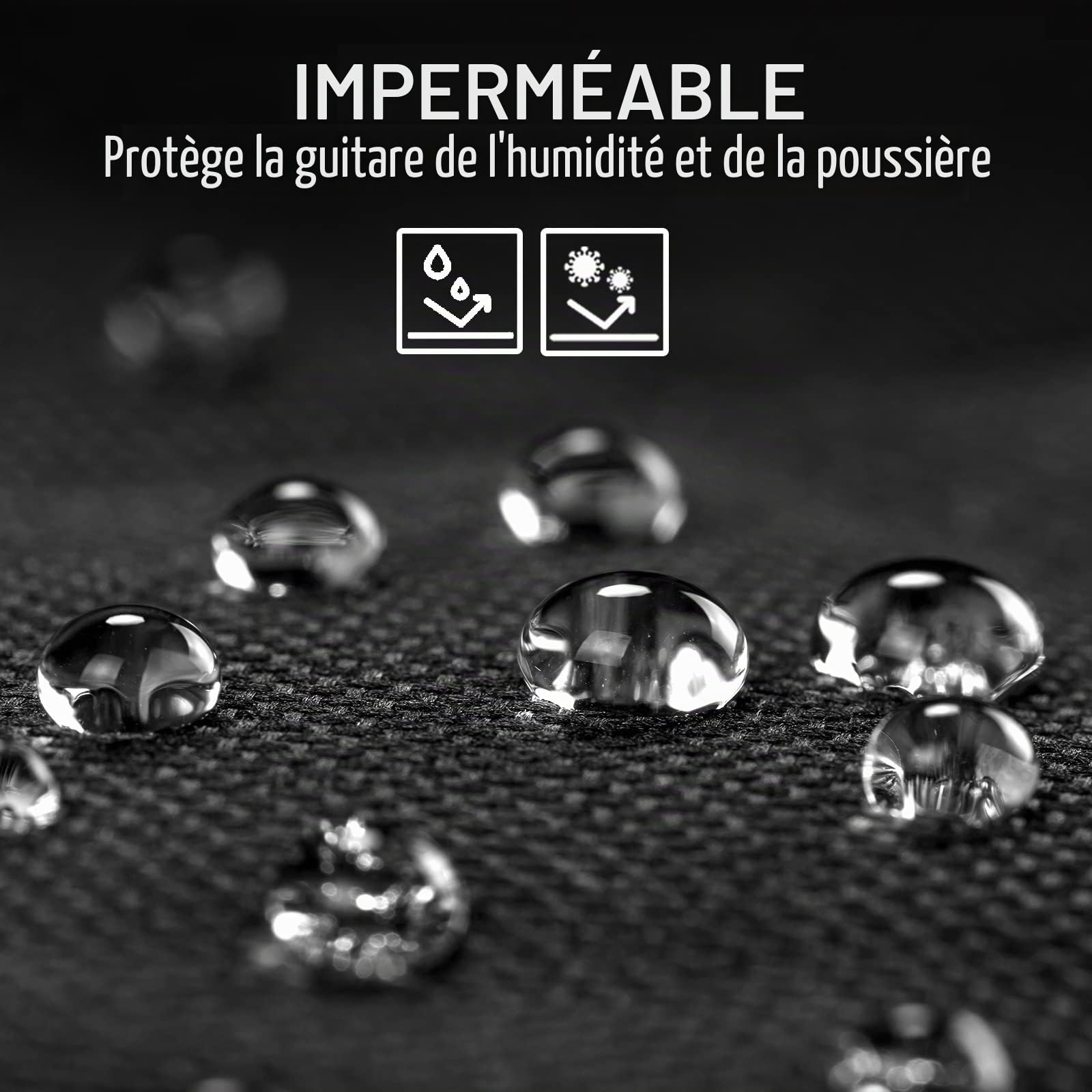 CAHAYA Sac de Transport pour Guitare Classique de 99 Pouces, étui Souple, Rembourrage de 6 mm, Sac à Dos pour Guitare avec Grande Poche, Bandes réfléchissantes modèle CY0288, Noir, Classical Guitar