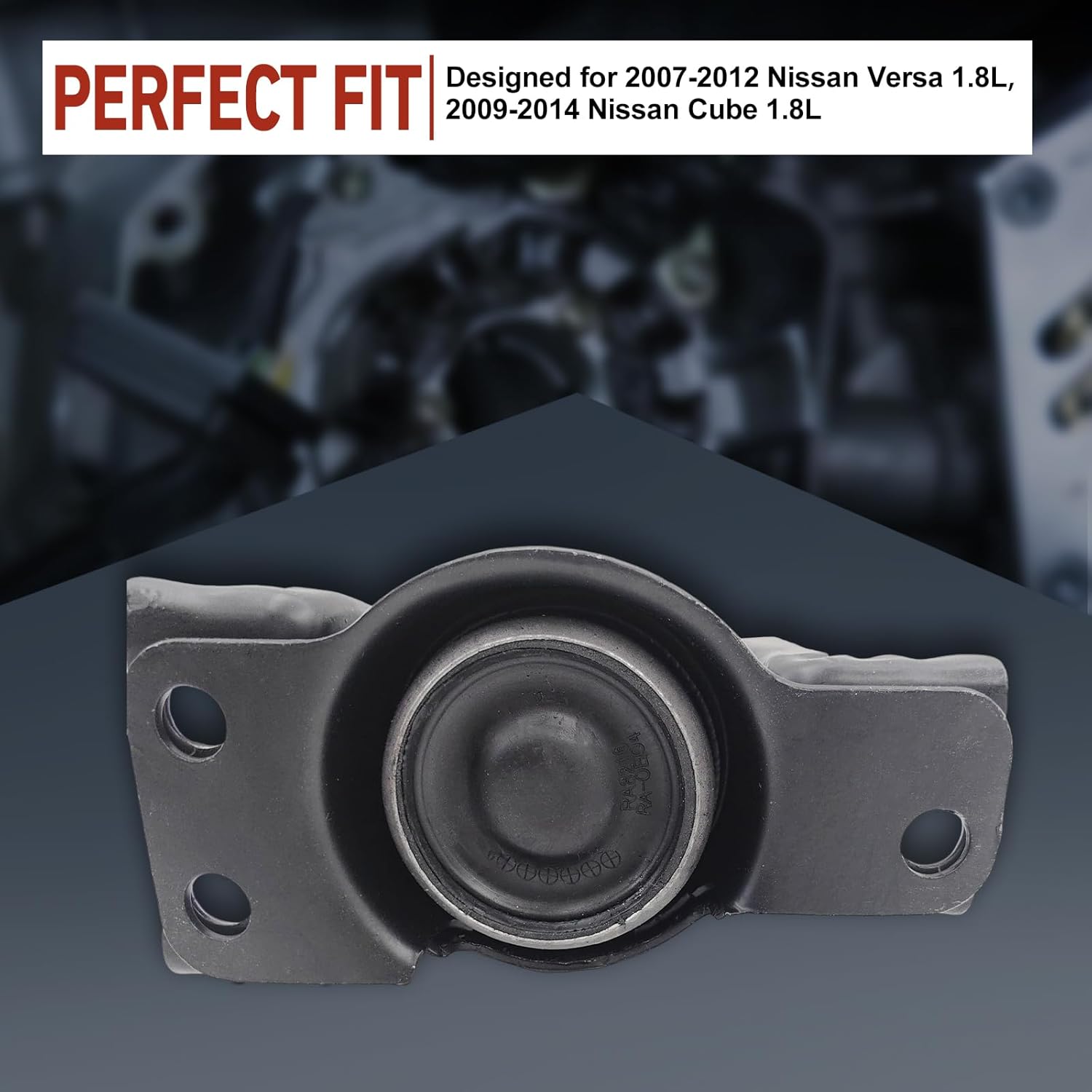 Engine Motor Mount Set Compatible with 2007-2012 Nissan Versa 1.8L and 2009-2014 Nissan Cube 1.8L Transmission, Replaces OE A4312, A4318, A4320, A4323 - Set of 4