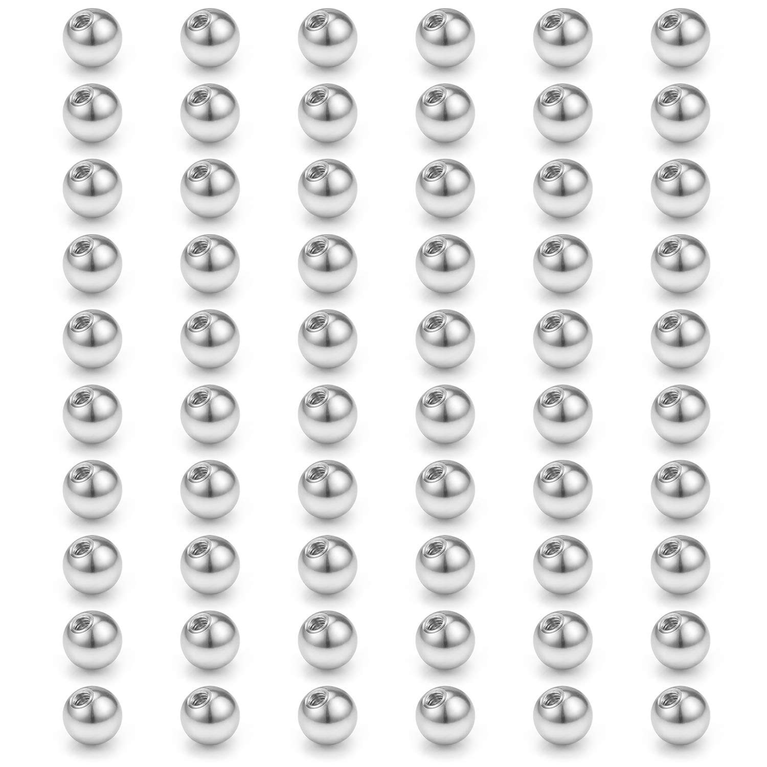 RajnardPiercing Balls Piercing Bolas de Repuesto de 316L Acero quirúrgico para Piercing en el Ombligo Arco de la Lengua Oreja Labio Nariz Septum 14G 16G 3mm 5mm 6mm 8mm Mujeres Hombres