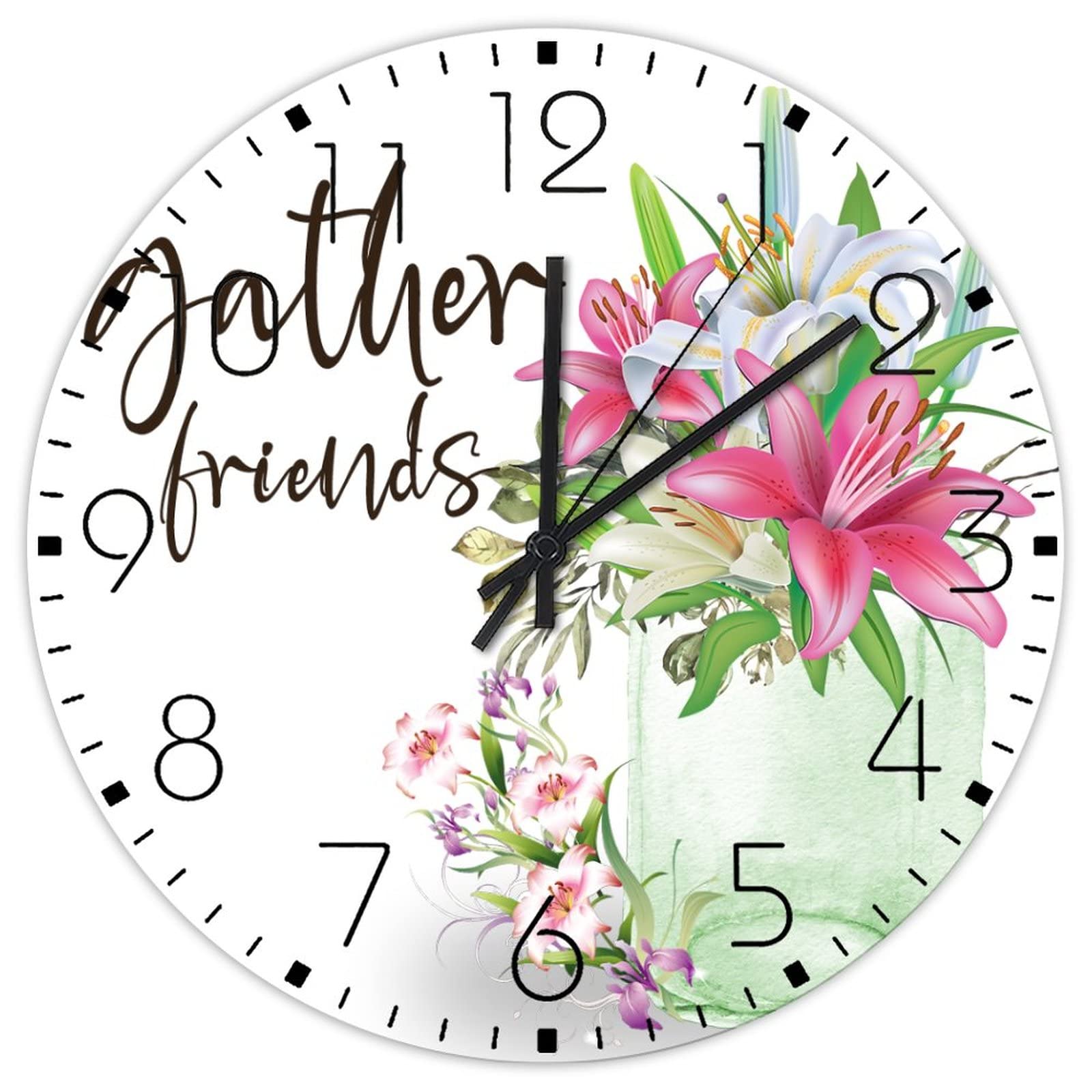 Horloge murale en bois vintage de 30 cm idéale pour décorer votre salon chaleureux