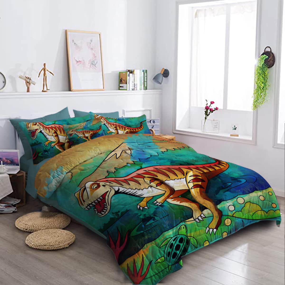 Twin Dino Comforter Set Jurassic Park YST Dinosaur Comforter Set