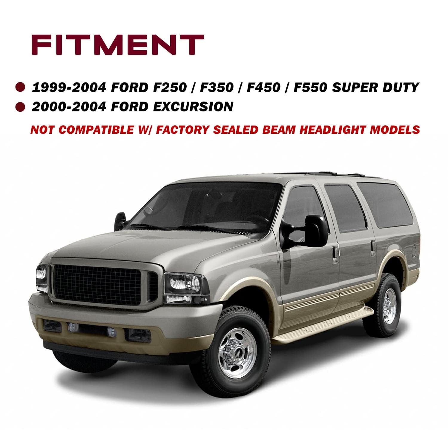 LED Headlights Ford F150 Chrome LED DRL Headlight & Corner Light Set – Fits 97-03 Ford F150 & 99-02 Expedition (DOT/SAE) Corner Lights For Ford F-150 - Foto 4