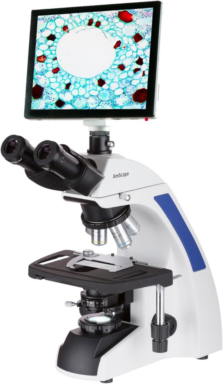 AmScope 40X-2500X Infinity Plan Laboratory Compound Microscope with LCD Touch Pad Screen
