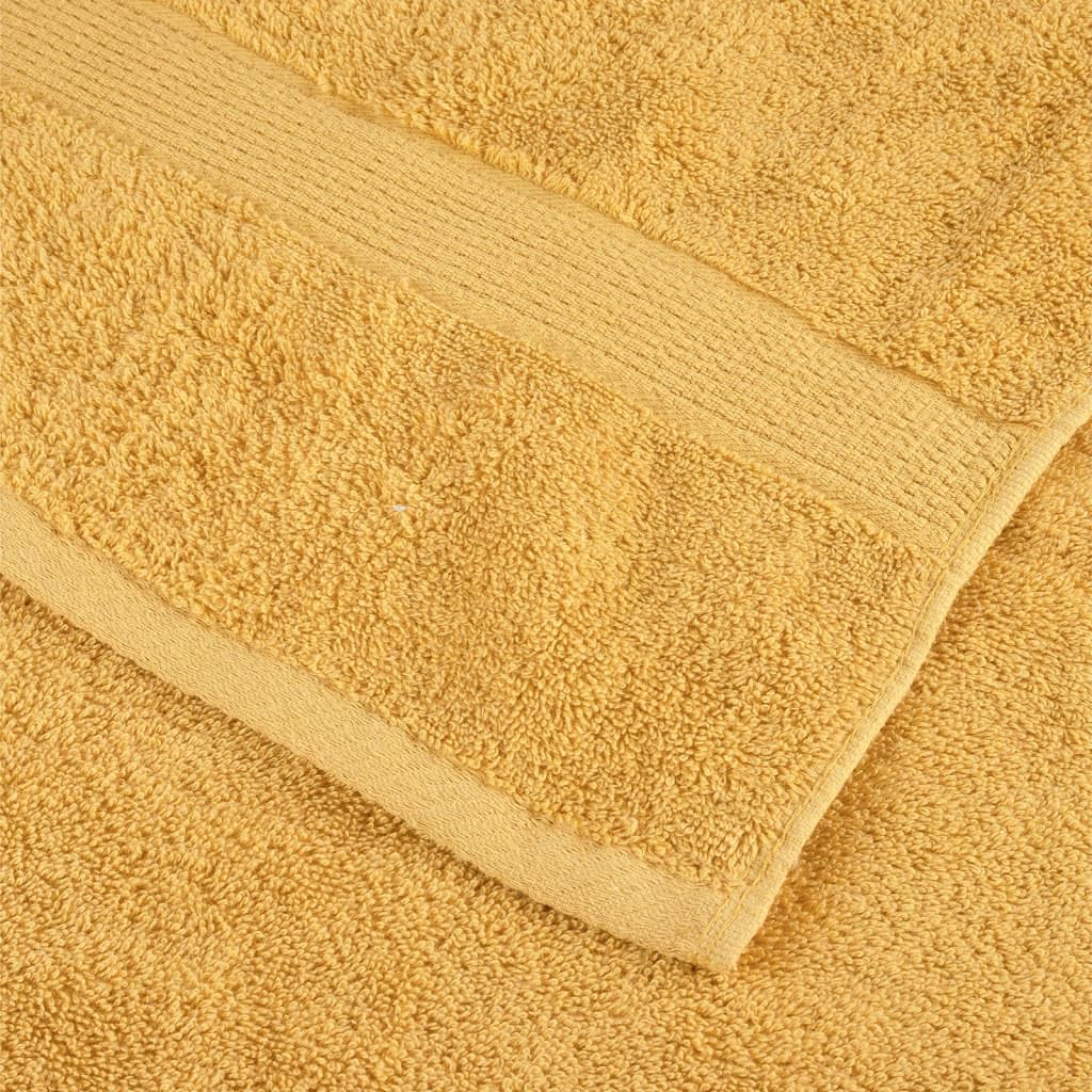 Home Garden - Asciugamani per ospiti, 2 pezzi, 30 x 50 cm, 600 g/m², colore: oro