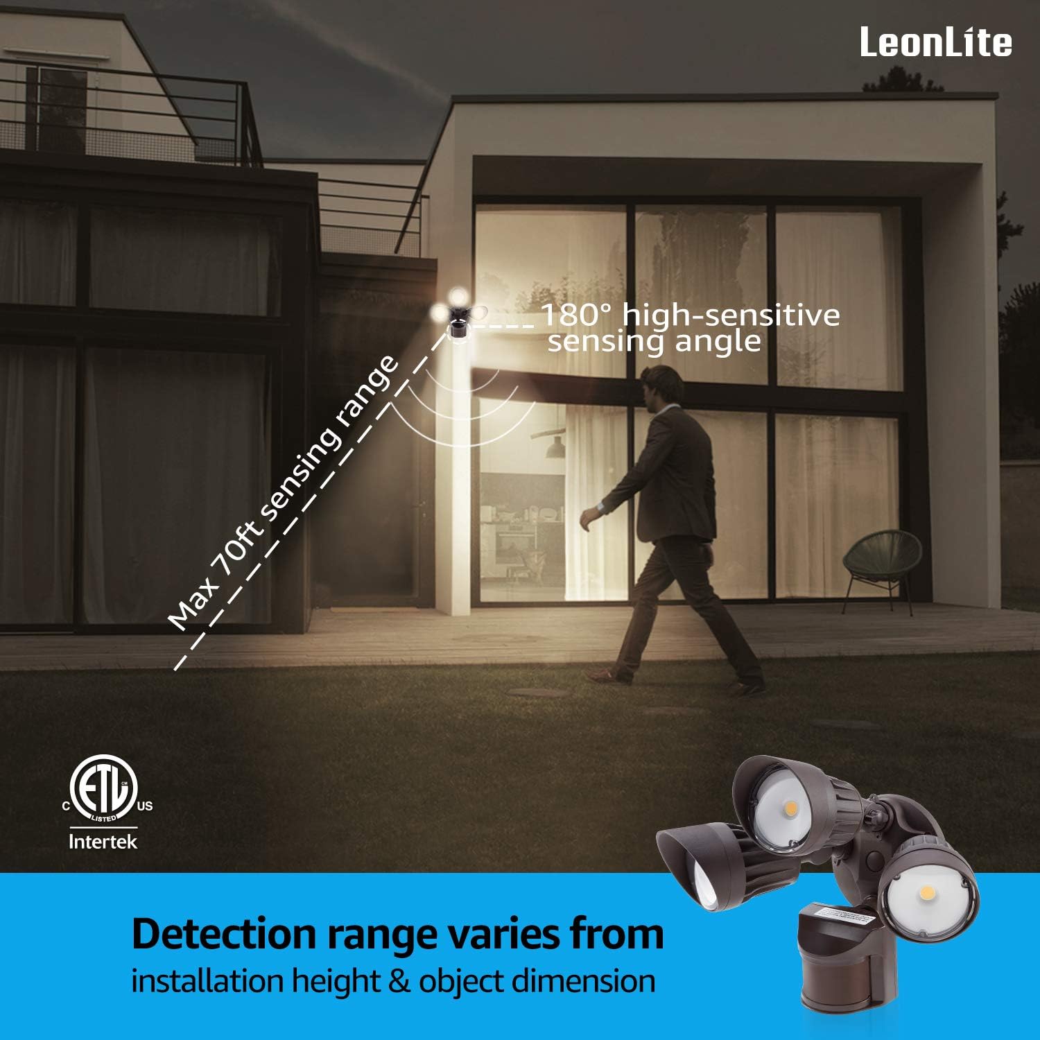 Best Cyber Deals 🔥 LEONLITE LED Security Lights Motion Sensor, 3 Heads Outdoor Flood Light, 30W(250W Equiv.), 3 Lighting Modes, ETL & DLC Listed, IP65 Waterproof, 3000K Warm White, Bronze Buy 1 get 1 LEONLITE LED Security Lights Motion Sensor, 3 Heads Outdoor Flood Light, 30W(250W Equiv.), 3 Lighting Modes, ETL & DLC Listed, IP65 Waterproof, 3000K Warm White, Bronze