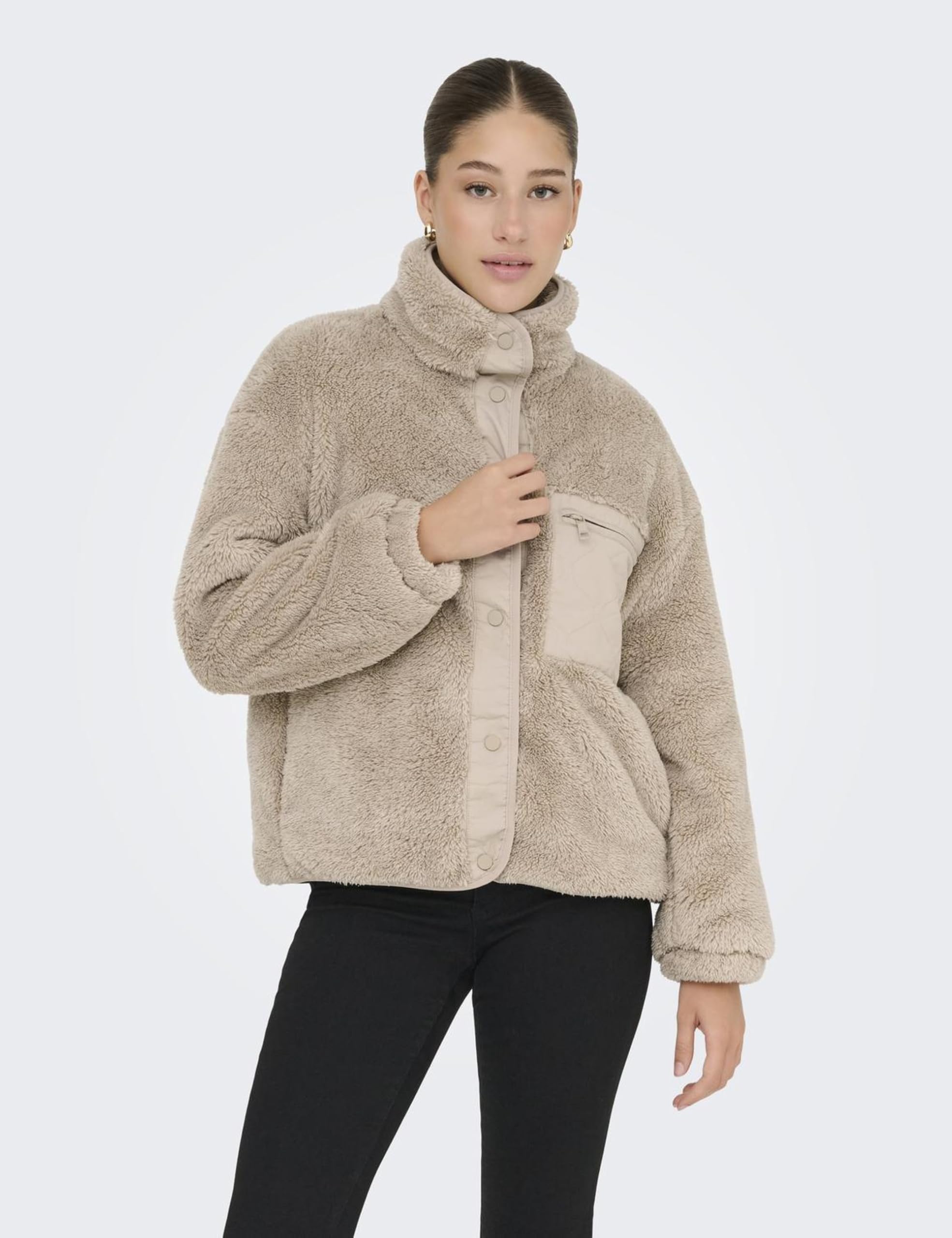 ONLY Female Teddyfell Mantel ONLCONTACT Teddyfell Mantel