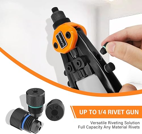 Miniatura 8 de Kit de herramientas de tuerca de remache + kit de pistola de remache pop