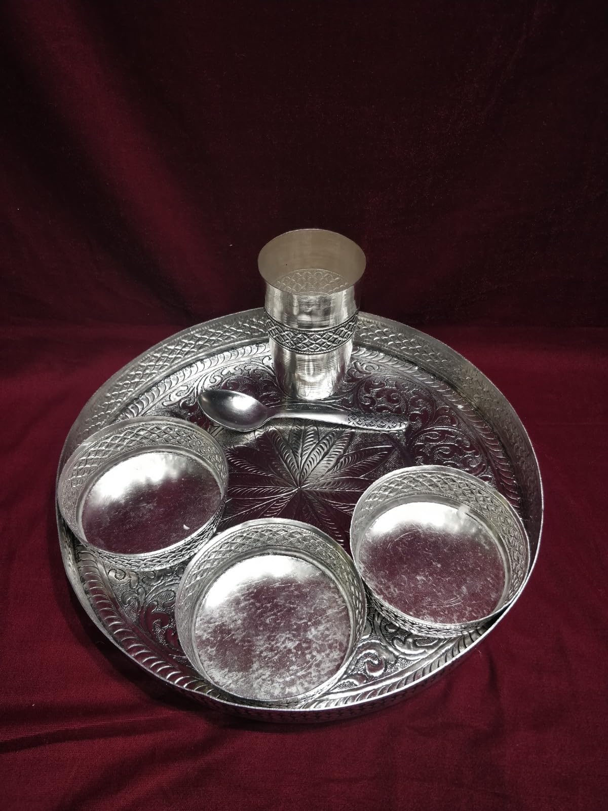 German Silver Dinner Set Dinerware Restaurant Hotel Home Gift Item Tableware, Diwali Gift Set