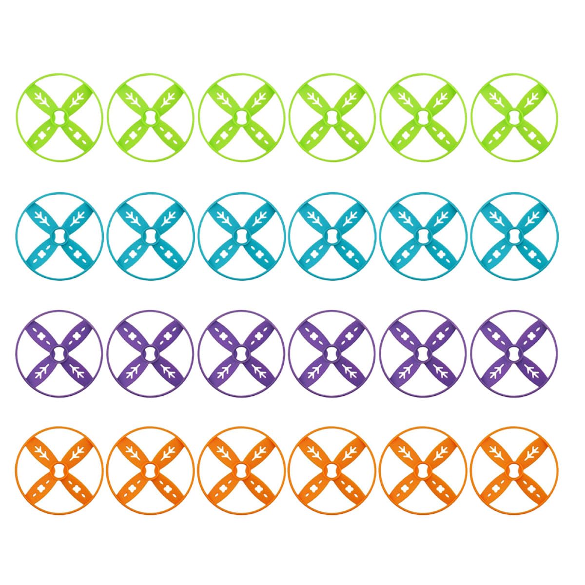 MERRYHAPY Juego de 40 Discos Voladores de Juguete, Compatibles con Juguetes de Mano y Pie, Colores Variados, Materiales Resistentes para Juegos al Aire Libre, Reuniones Familiares