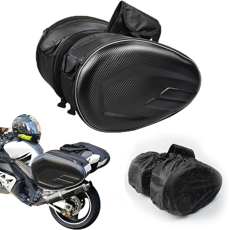 Abhpjuy Motorkerékpár Hátsó Nyereg Táska Vízálló Univerzális Sisak Tárolóval