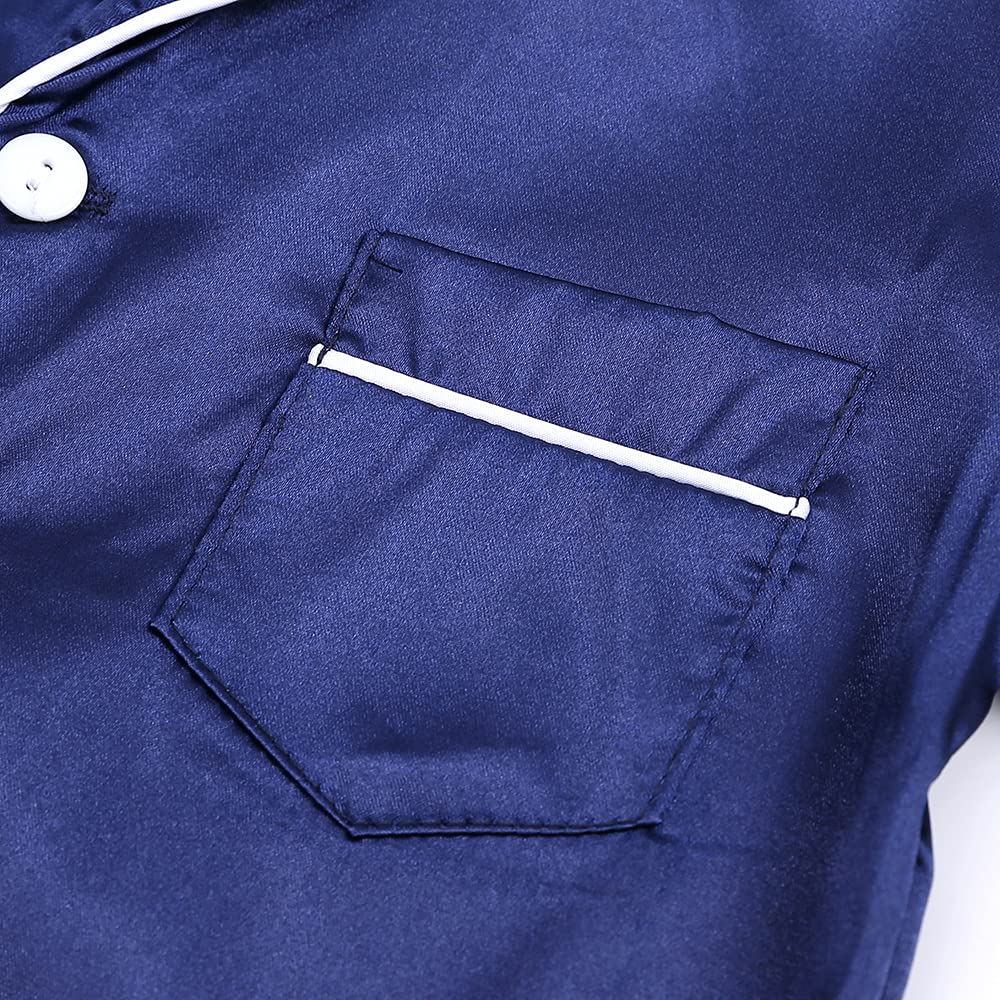 Verve Jelly Ensemble pyjama en satin à manches longues et boutonné pour bébé fille et garçon