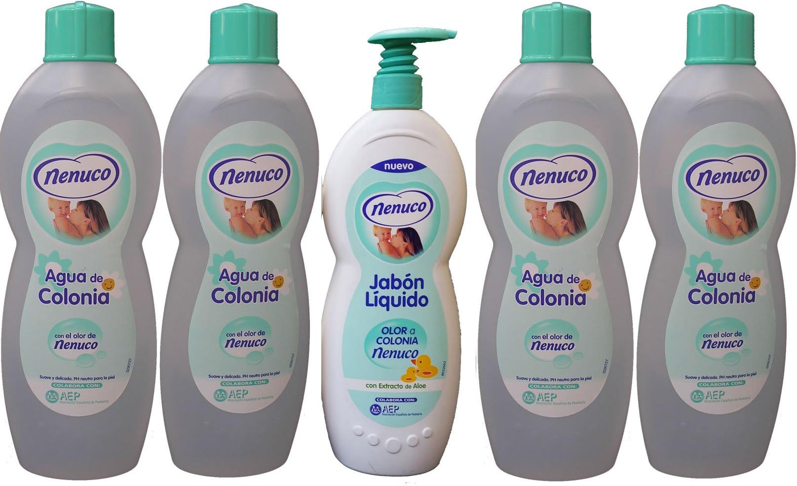 4 Nenuco Cologne 20 oz./600ml & Nenuco Liquid Soap with Pump 21.9 oz./650 ml