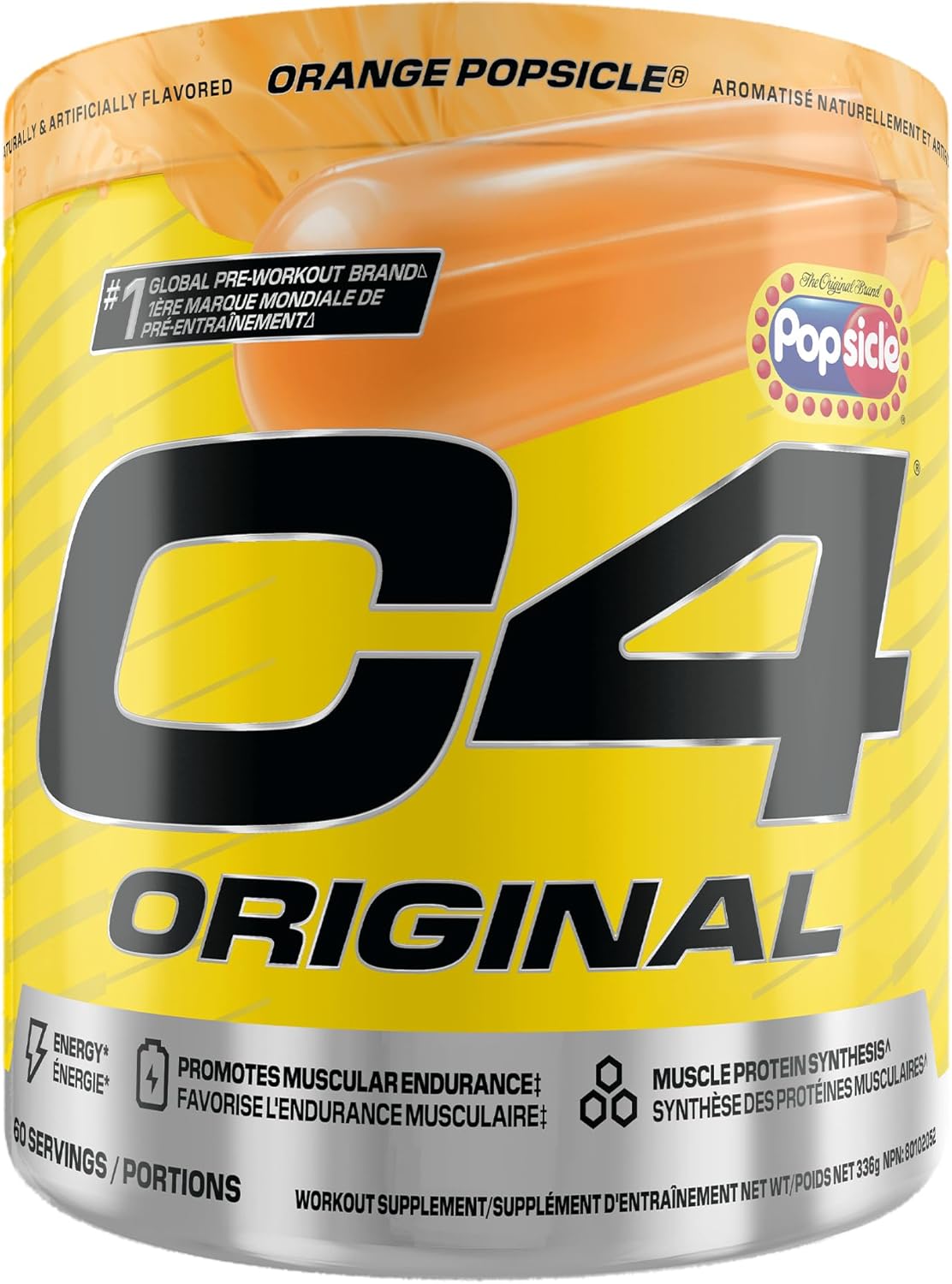 Cellucor C4 Original Pre Workout Powder – Sugar Free Preworkout Energy for Men & Women – 150mg Caffeine, Beta Alanine, Creatine – Orange Popsicle, 60 Servings