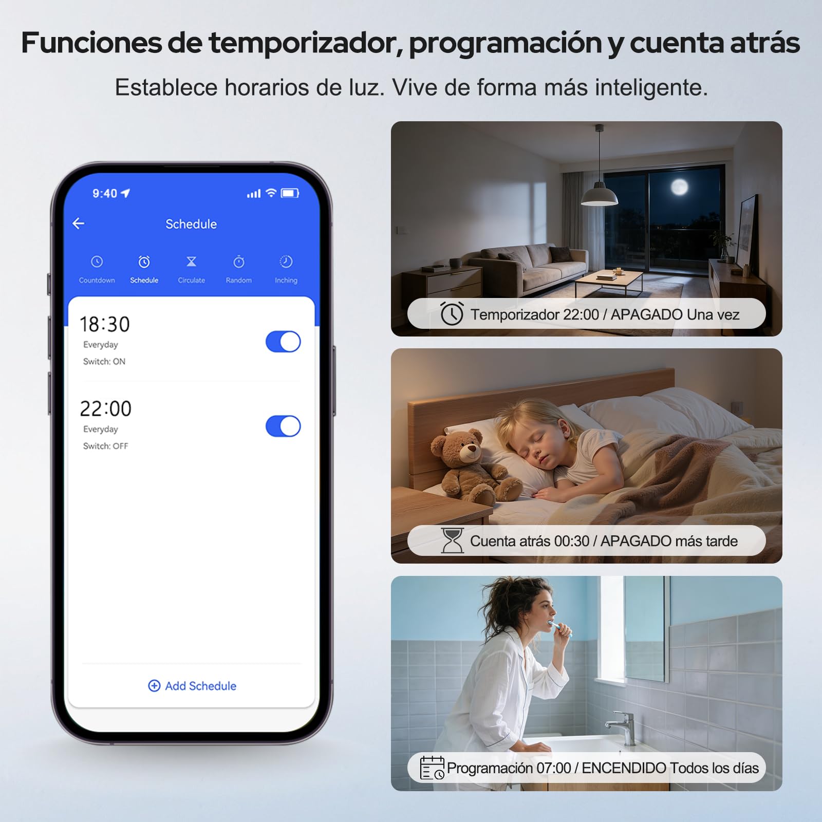 LoraTap Kit de 2 Interruptores Relé WiFi Inalámbricos, Conmutador Paralelo, Receptor de 2300W 10A, Interruptor Inteligente, Control a Distancia por Móvil, Compatible con Alexa y Google Assistant