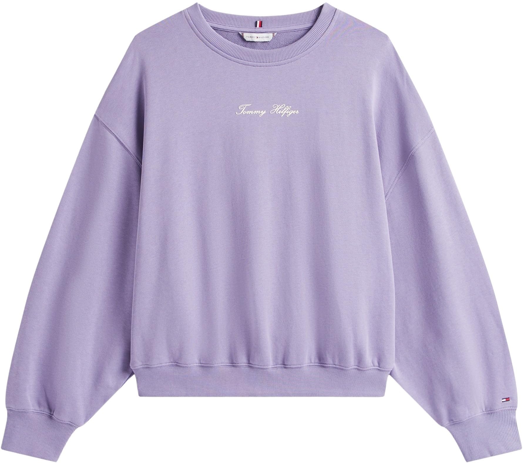 Tommy Hilfiger Sudadera Mujer Classic Script Terry con Cuello Redondo
