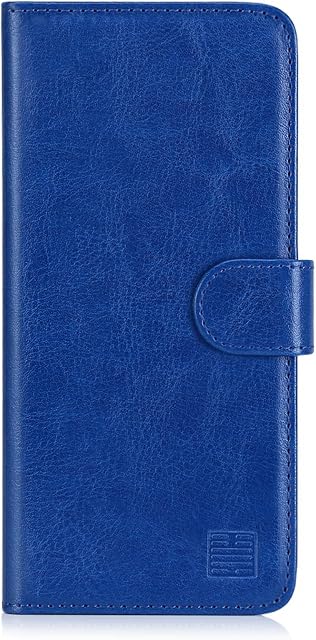 32nd Book Wallet PU Leather Flip Case Cover For Motorola Moto G8 Power, Design With Card Slot and Magnetic Closure - Deep Blue