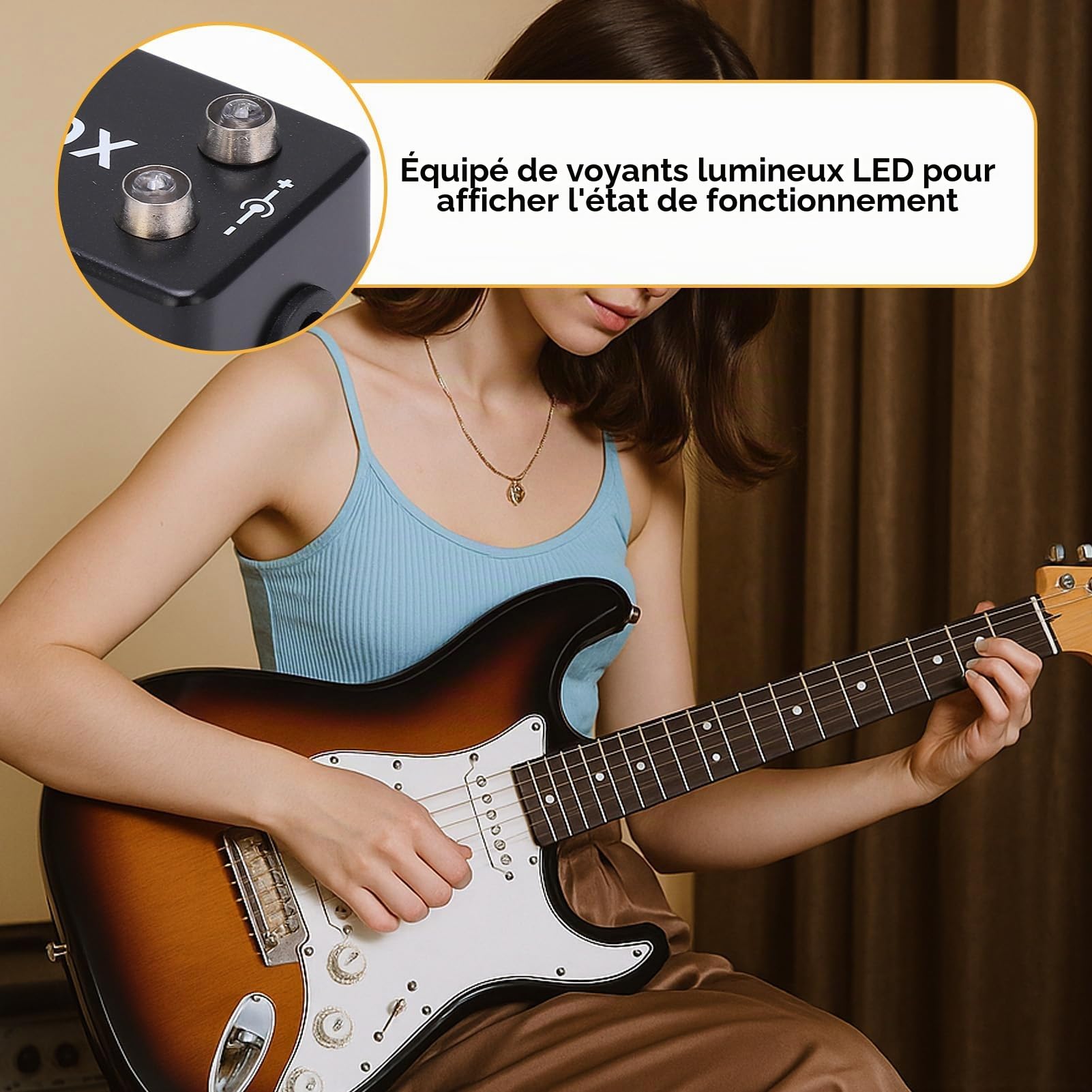 Effet de Boucle de Guitare, Mini Loop Box Pédale D'effet pour Guitare Pédale D'amplificateur de Guitare Électrique True Bypass Loop Switcher Pédales D'accordage pour Guitare Basse Électrique