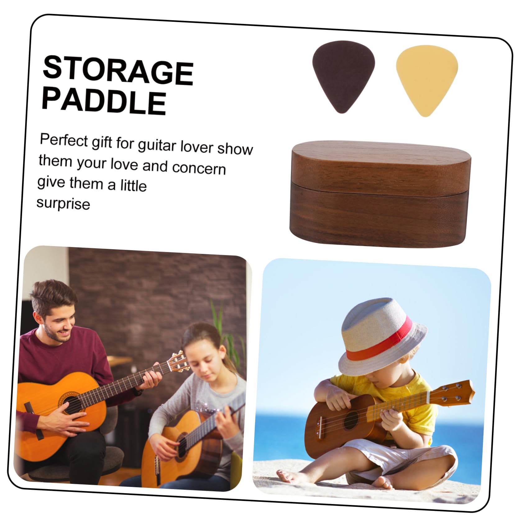 VICASKY 4stücke Guitar Pick Aufbewahrungsboxen Und Kaffee Tragbare Organizer Für Gitarrensaiten Kratzfest Und Sicher Für Musiker Und Gitarrenliebhaber