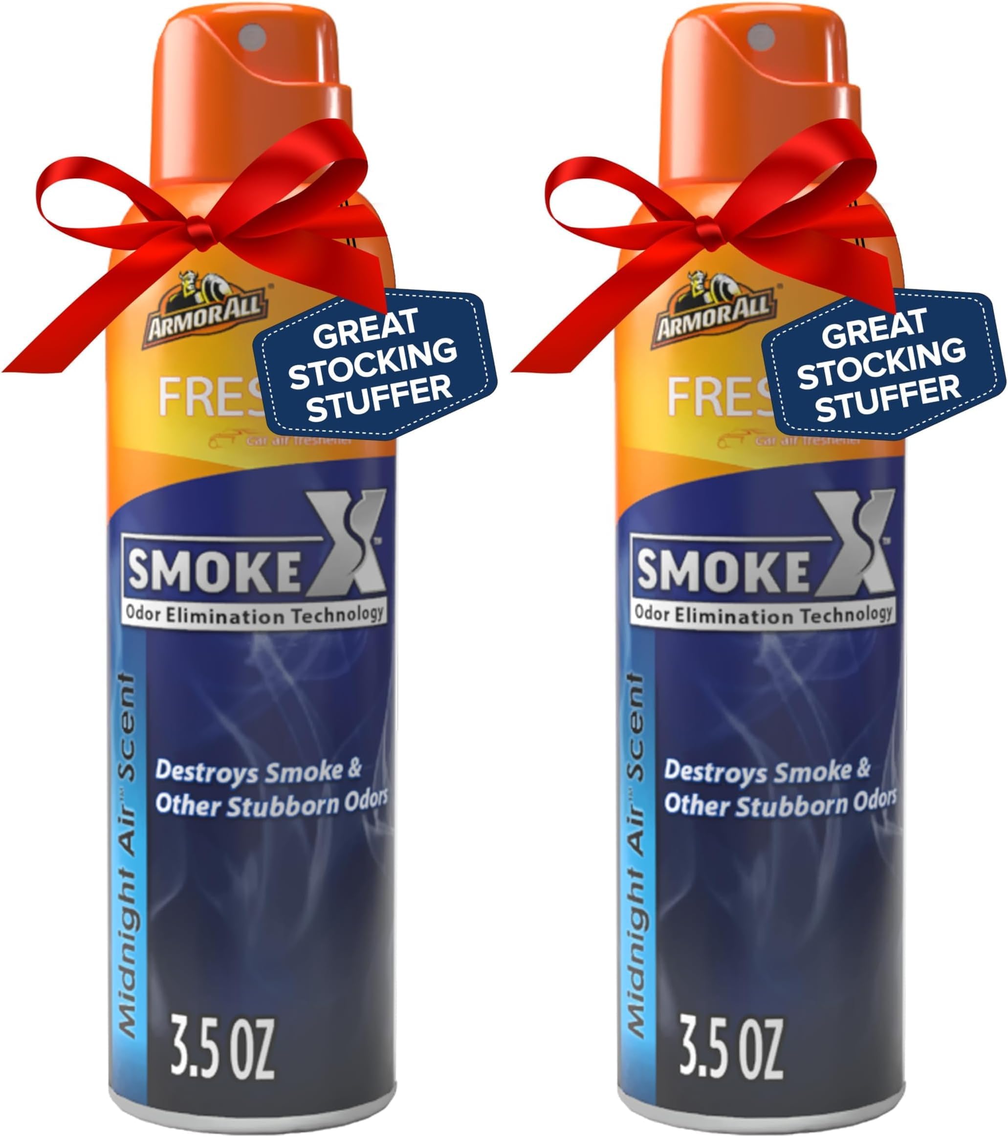 Armor All Fresh FX Smoke X Car Odor Eliminator Spray, Car Air Freshener Spray, Midnight Air Scent, 3.5 Oz (Pack of 2)
