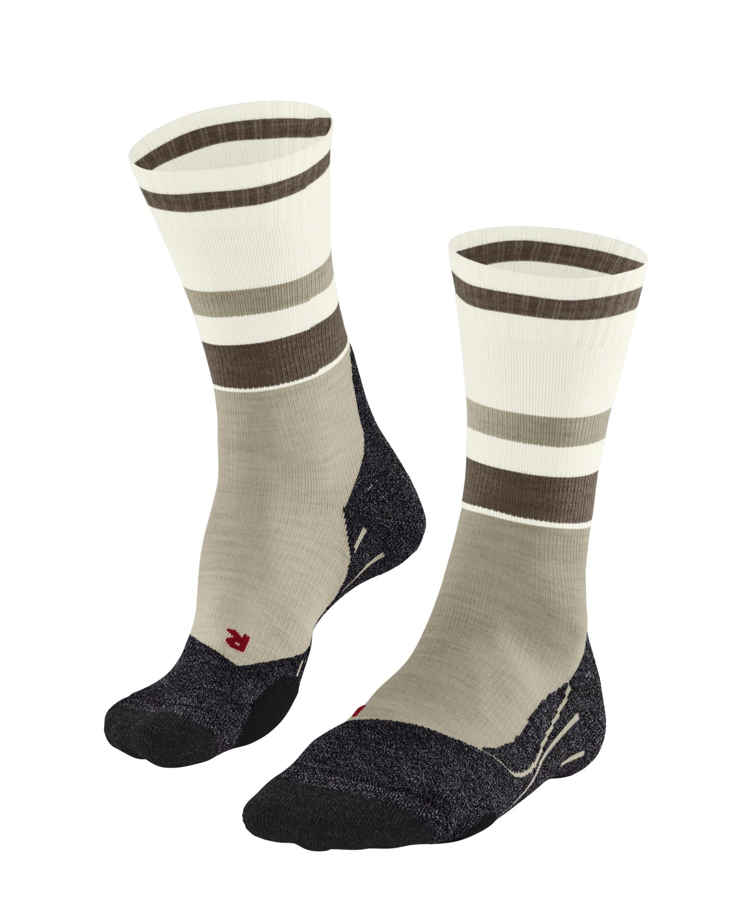 FALKE Men's TK2 Explore Compression M So Wool Functional Yarn Thick Anti-Blister Hiking Socks 1 pair, Beige Melange 4043, 5.5-7.5