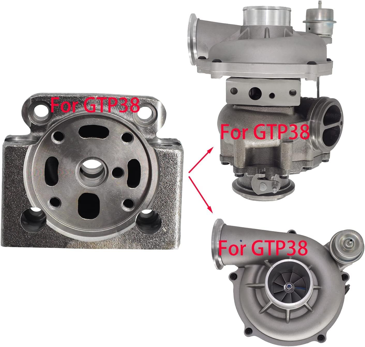 Turbo Bearing Housing Fits for 99.5-03 Ford Diesel 7.3L Powerstroke F-Series TP38 GTP38 F250 F350 F450 739619-5004 TurboCharge
