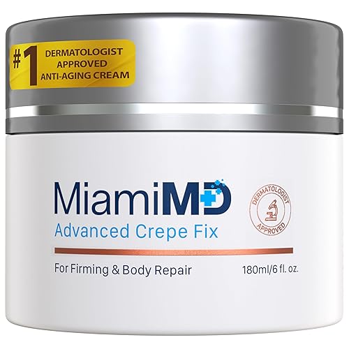 Miami MD Advanced Crepe Fix - Crema antienvejecimiento y reafirmante para todo tipo de piel, sin crueldad, sin parabenos, 4.1 fl oz (4 fl oz)