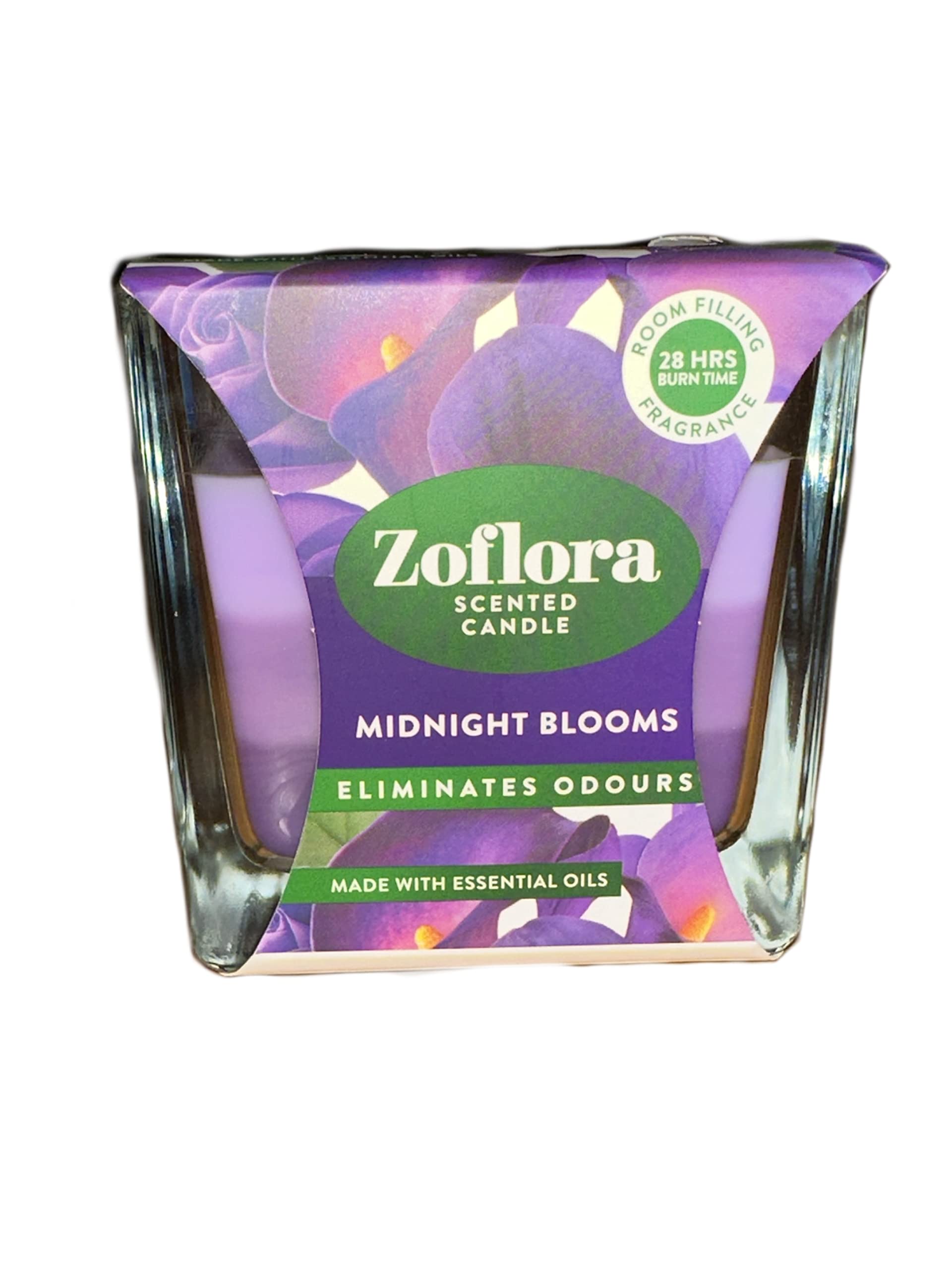 Zoflora Midnight Blooms Scented Candle, Made with Essential Oils