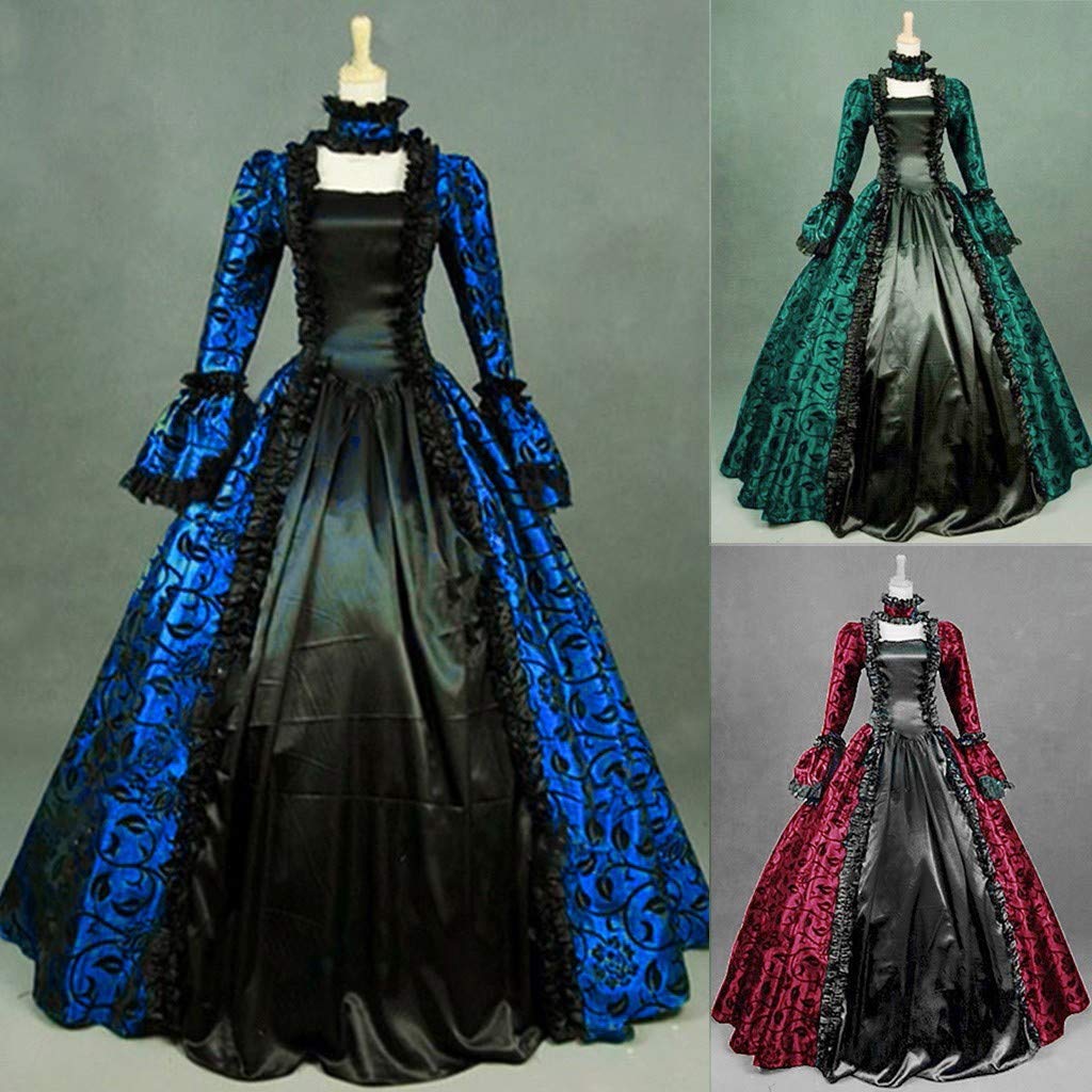 Abito da festa da donna, senza maniche, scollo rotondo, abito da sera in pizzo, abito da cocktail, abito da ballo in chiffon, abito medievale rinascimentale, abito a corsetto rinascimentale, abito per