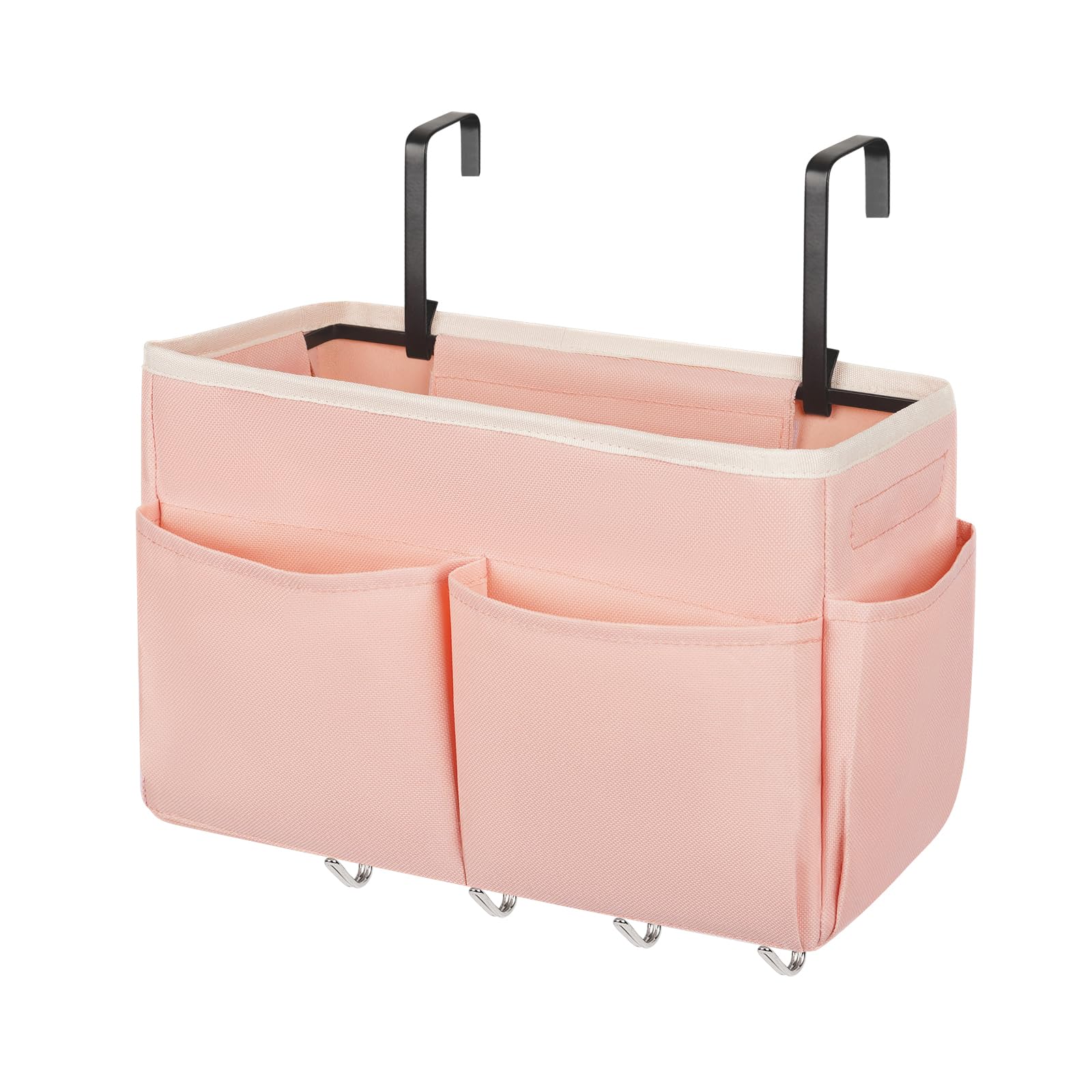 Retyion Bedside Storage Bag with 4 Hooks MultiFunction