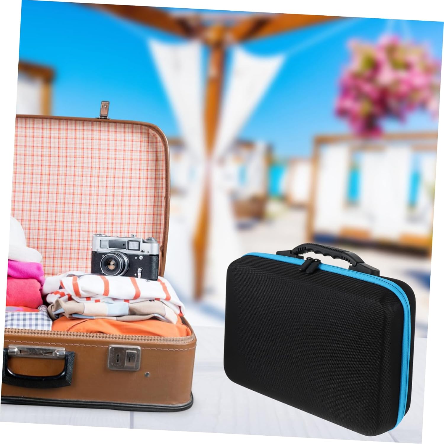 LIFKOME Portable 60-Bottle Essential Oil Storage Bag Travel Organizer Carrying Handle Fits 5ml/10ml Bottles for Aromatherapy Enthusiasts Home Use