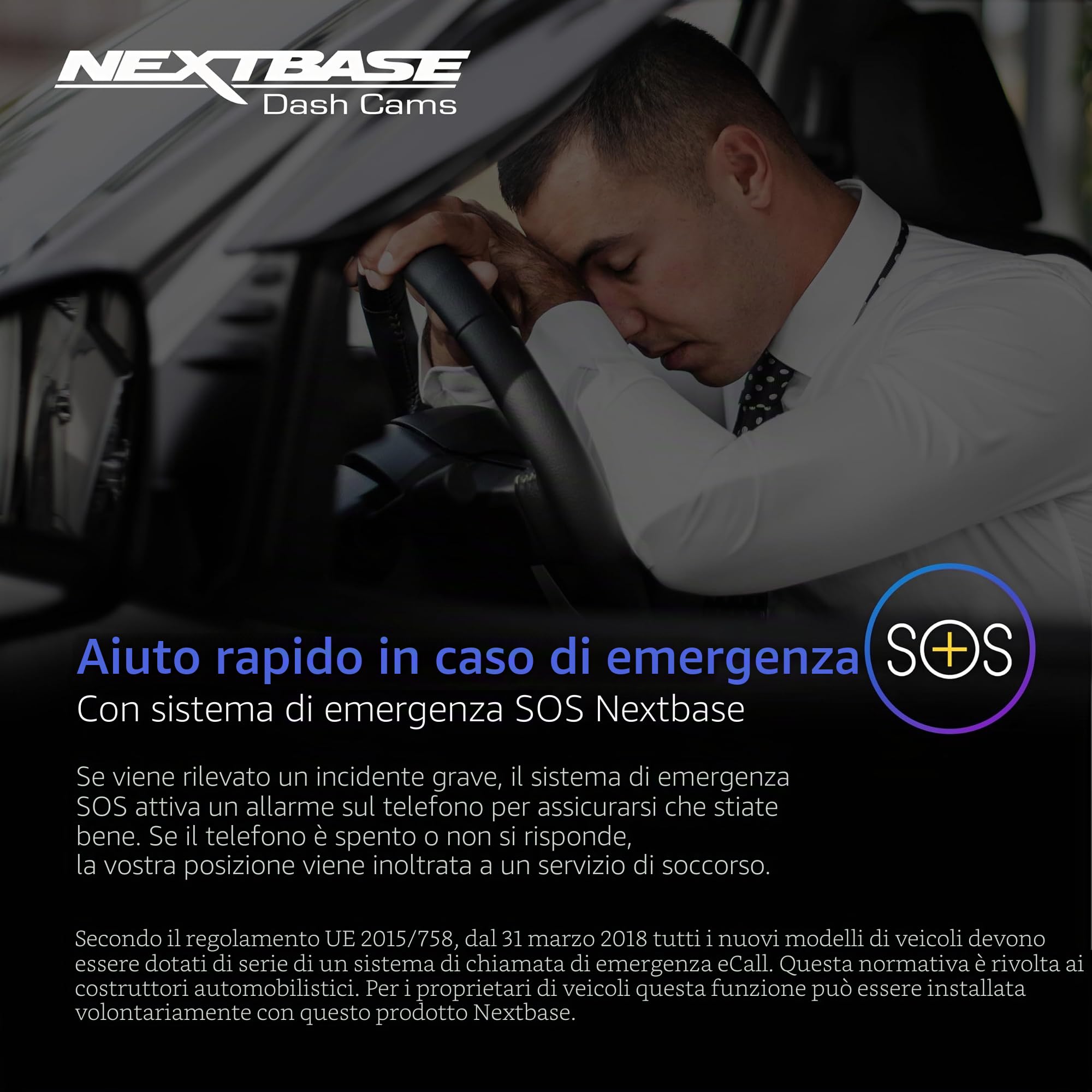 Nextbase® 622GW Dash cam Auto Fronte Retro | Modalità di Parcheggio 24/7 | Dashcam Auto 4K 2160p 30fps | Schermo Tattile da 3" Telecamera | Camera con Angolo di visione 140° | MicroSD da 64 GB Inclusa