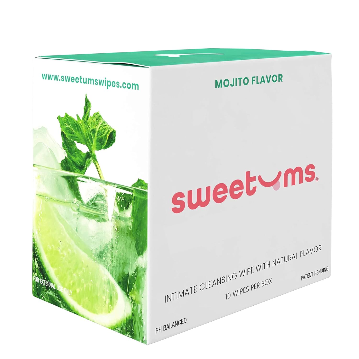 Sweetums Feminine Wipes For Women, Individually Wrapped - pH Balanced Flavored Intimate Wipes - Pack of 10 (Mojito) : Health & Household