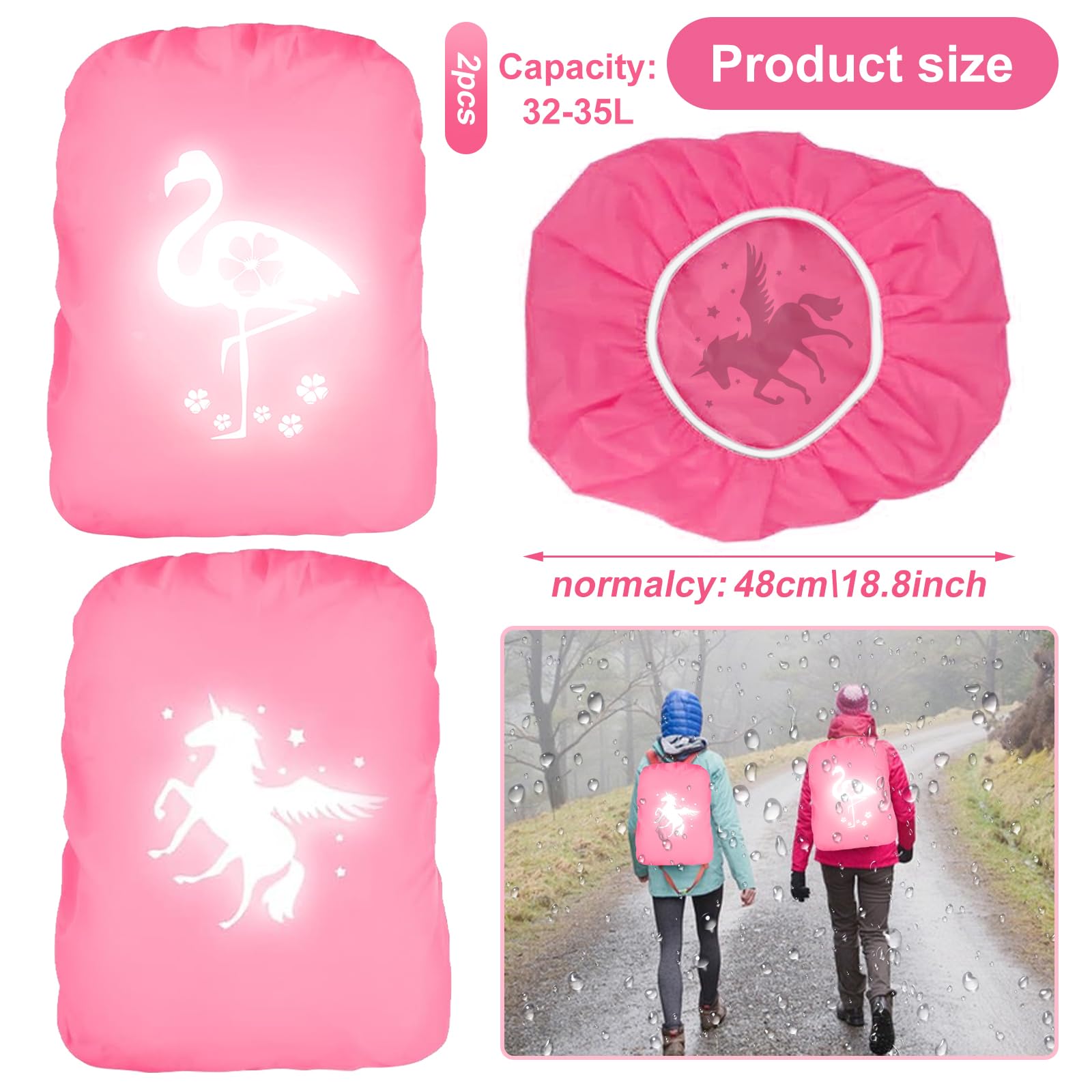 Housse De Protection Contre La Pluie Pour Cartable - Réflecteur