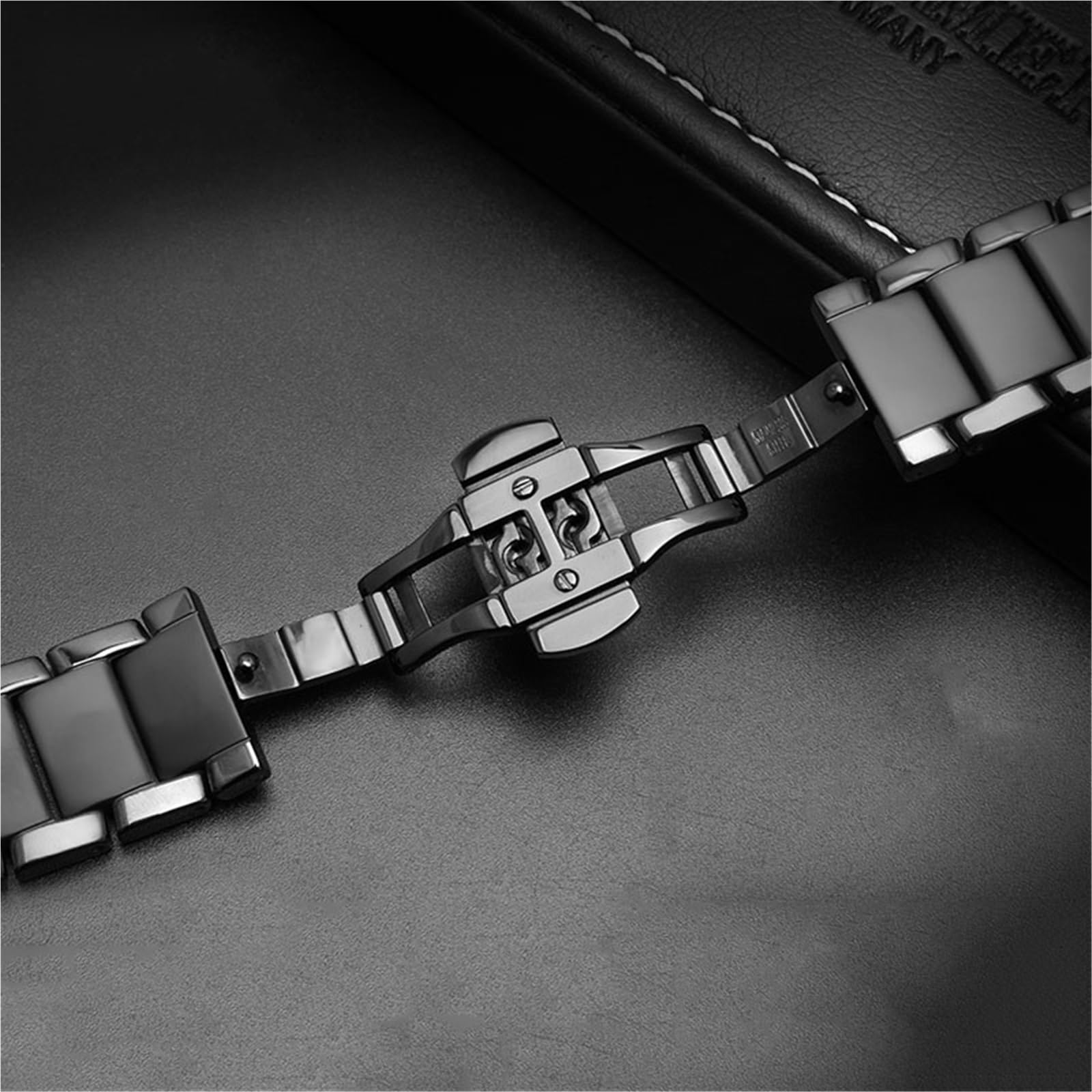 Correa de reloj de metal de cerámica Correa de reloj de liberación rápida 22 mm, 24 mm Pulsera de repuesto universal for hombres y mujeres Accesorios for relojes inteligentes