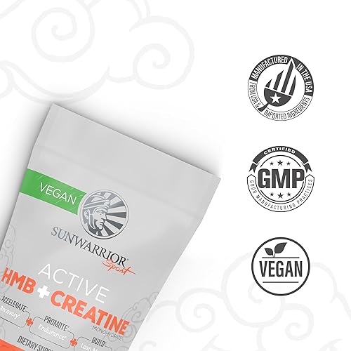 Miniatura 3 de Sunwarrior Creatina HMB Monohidrato Polvo Recuperación Muscular, 8.47 oz Suplemento Preentrenamiento para hombres y mujeres, Suplemento de