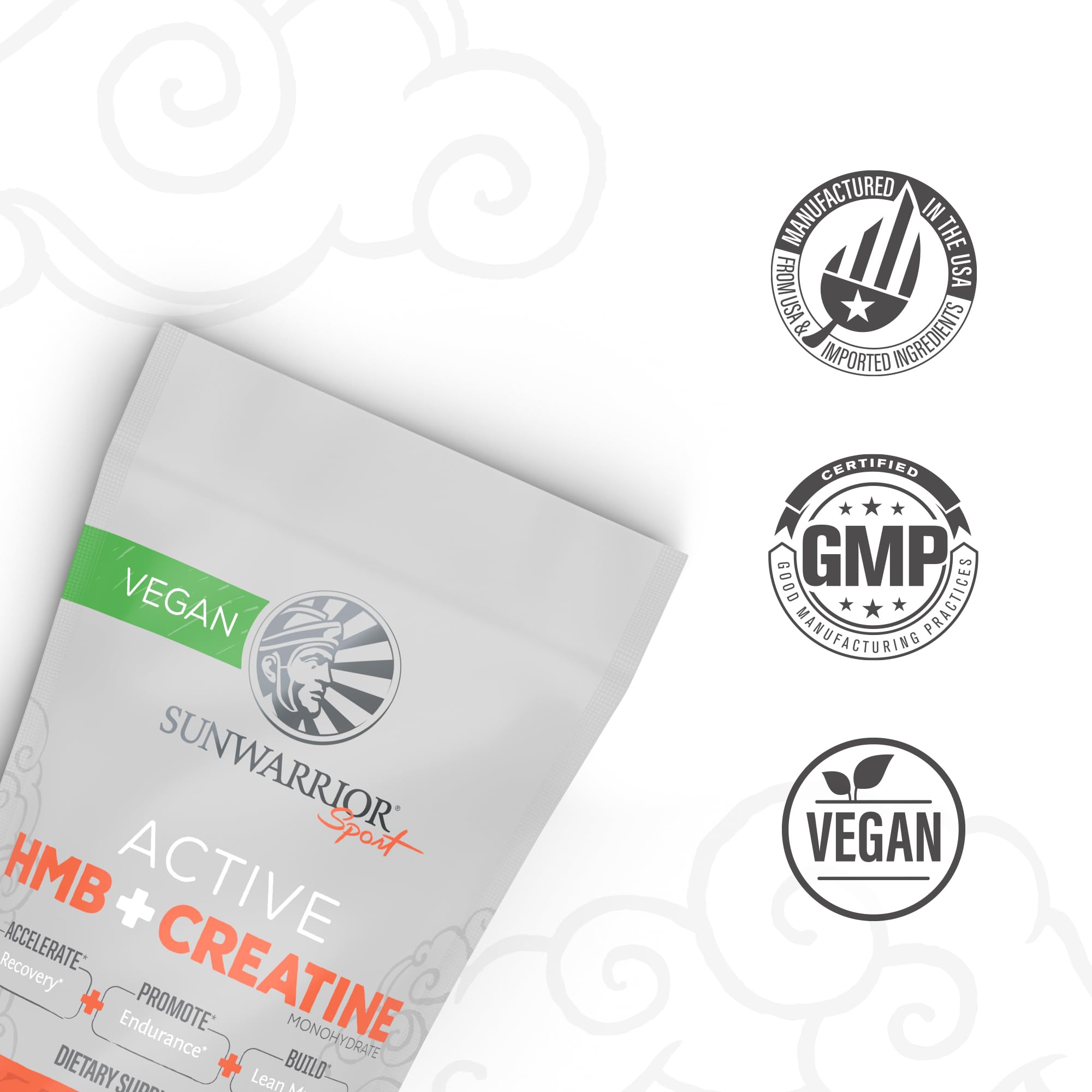 Sunwarrior Creatine HMB Monohydrate Powder Muscle Recovery, 240g Pre Workout Supplement for Men & Women, Micronized Leucine Recovery Supplement Unflavored 30 Servings — Amazon image 3