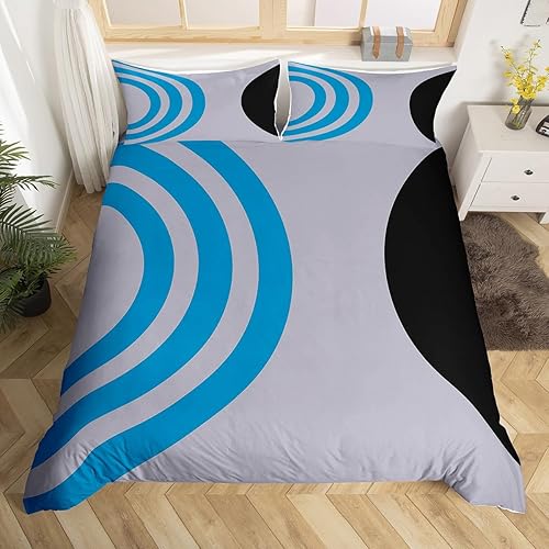 Erosebridal Juego de ropa de cama geométrica para niños, funda de edredón marrón claro, círculo geométrico, funda de edredón moderna de semicírculo disponible en Yaxa Venezuela