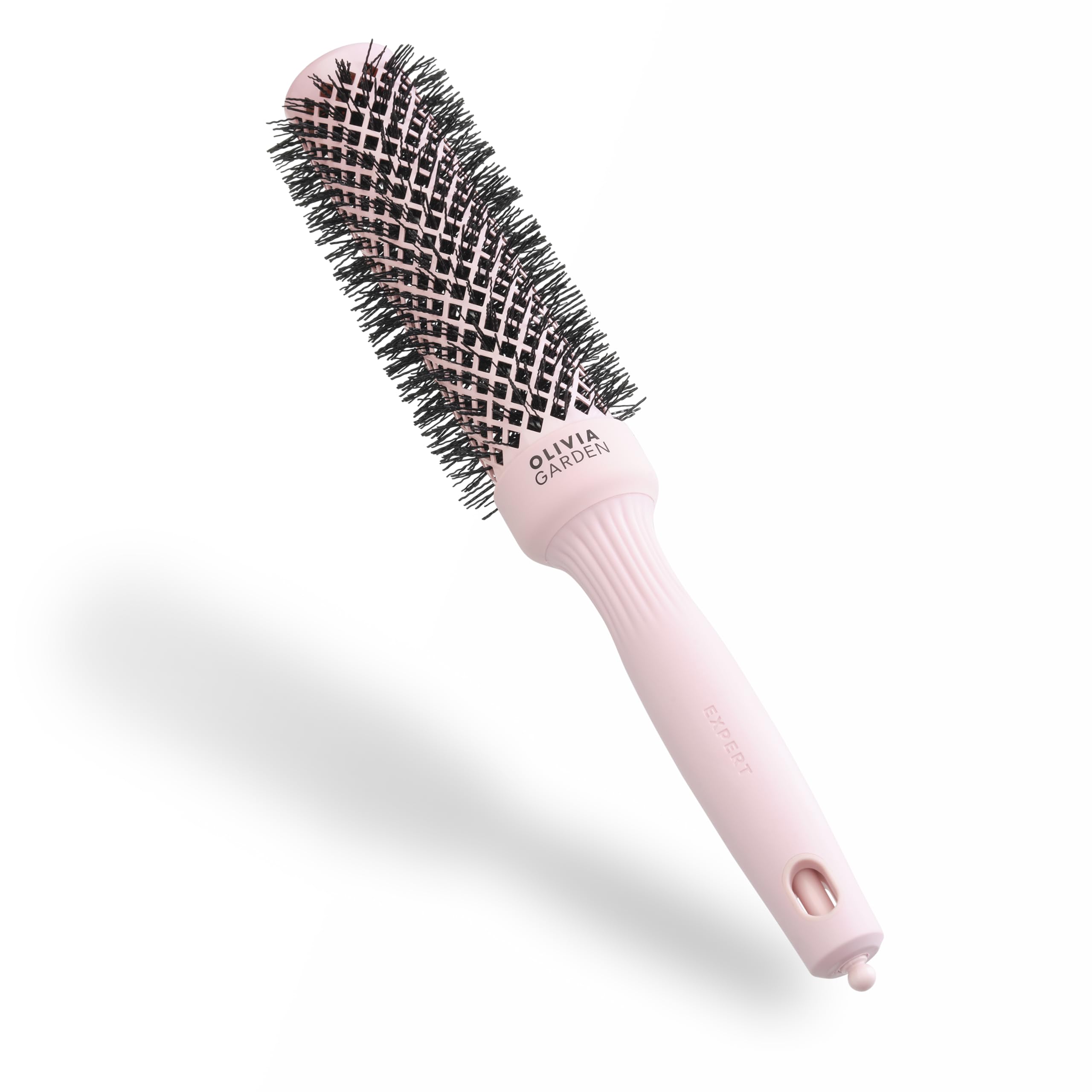 Olivia Garden Expert Blowout Speed – Pastellrosa - 35 - Keramik-Rundbürste mit extra langem Barrel für 25% schnellere Blowouts