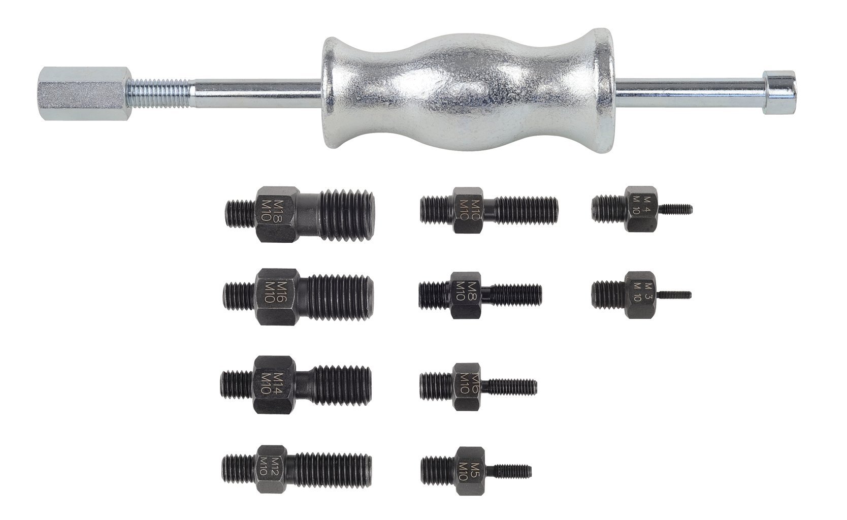 KUKKO 223 - Extractor de rodamientos con Martillo deslizante para extraer piezas con rosca hembra (M3 - M18)