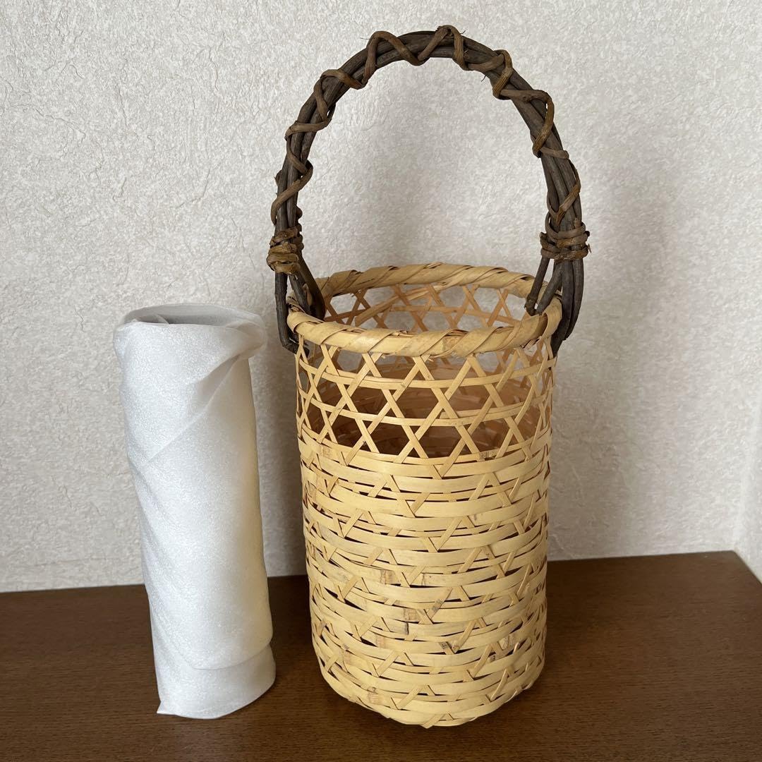 Amazon.co.jp: 茶道具 竹籠花入竹篭花入 置用 有馬籠 : おもちゃ