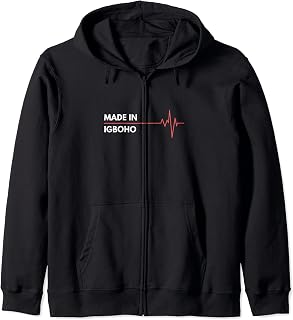 Made In Igboho Nigeria Place Of Birth Hometown Zip Hoodie
