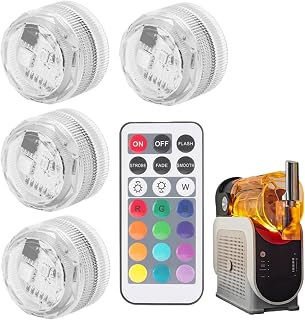 Luces LED C-apsule, diseño de tamaño de tapa de botella, luz reutilizable con control remoto inalámbrico, conveniente de instalar, experiencia de iluminación mejorada, 3 x 2 cm para Pascua, marina