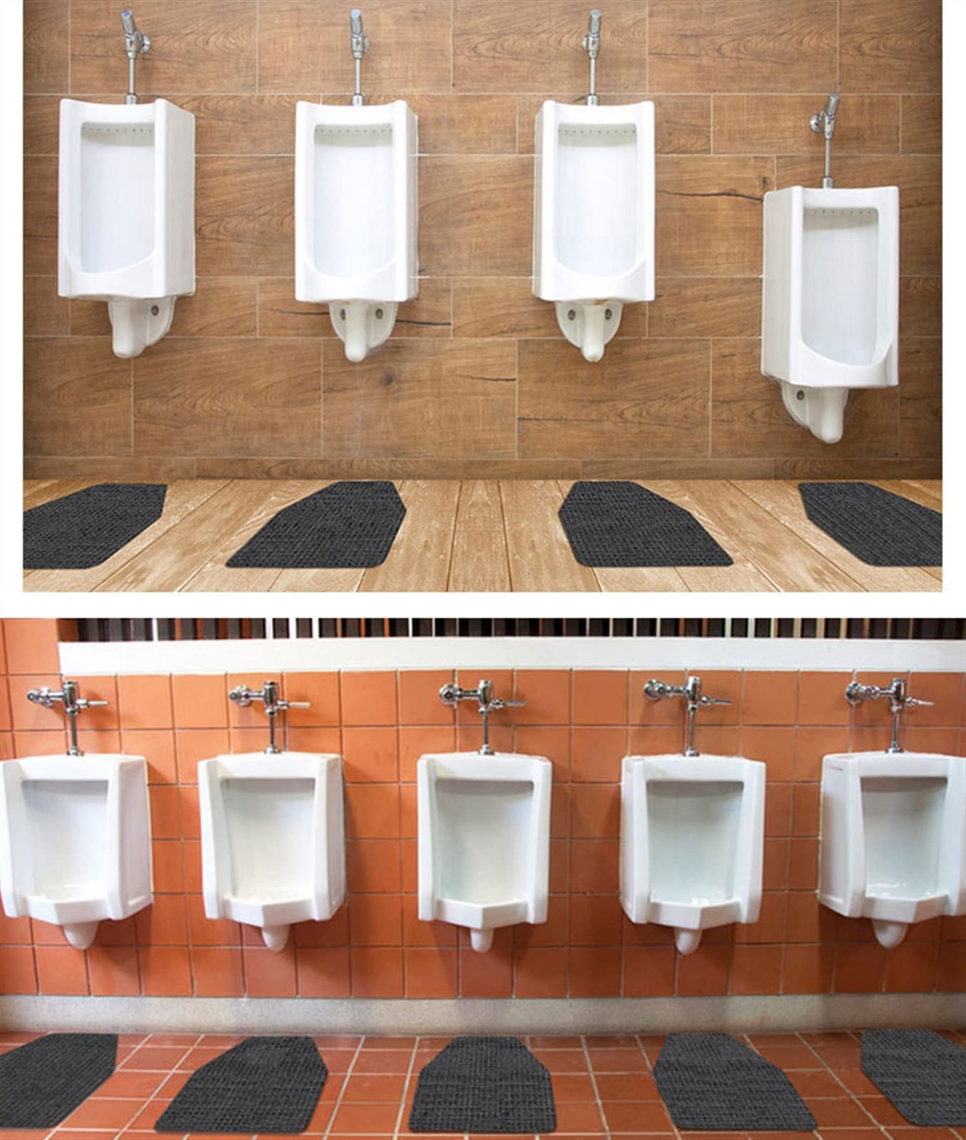 Rutschfeste Urinalmatte mit Wasseraufnahme und Geruchsbeseitigung, ideal für Herren-Badezimmer, Toilette, verbessert Hygiene und Sicherheit