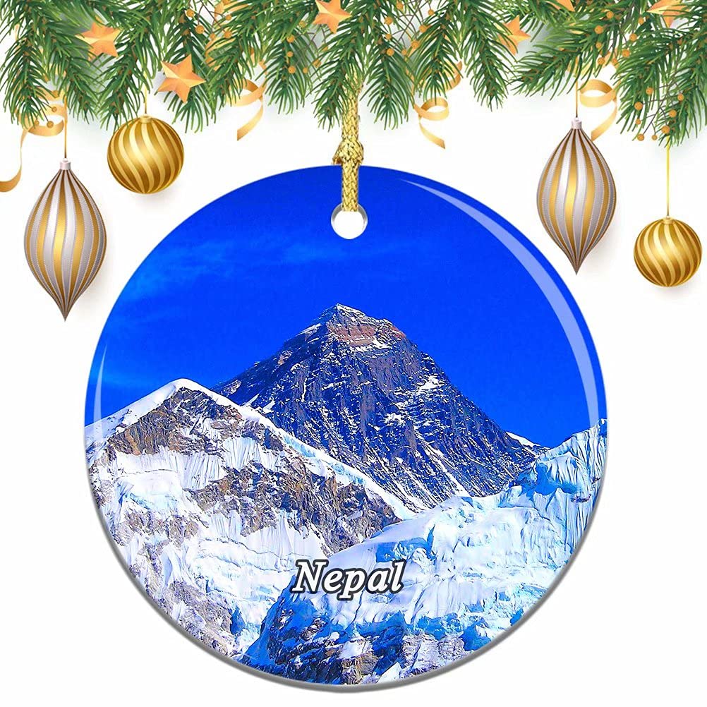 Nepal Mount Everest Himalayas Christmas Xmas Tree Ornament Decoration Wedding Hanging Pendant Decor City Travel Souvenir Collection