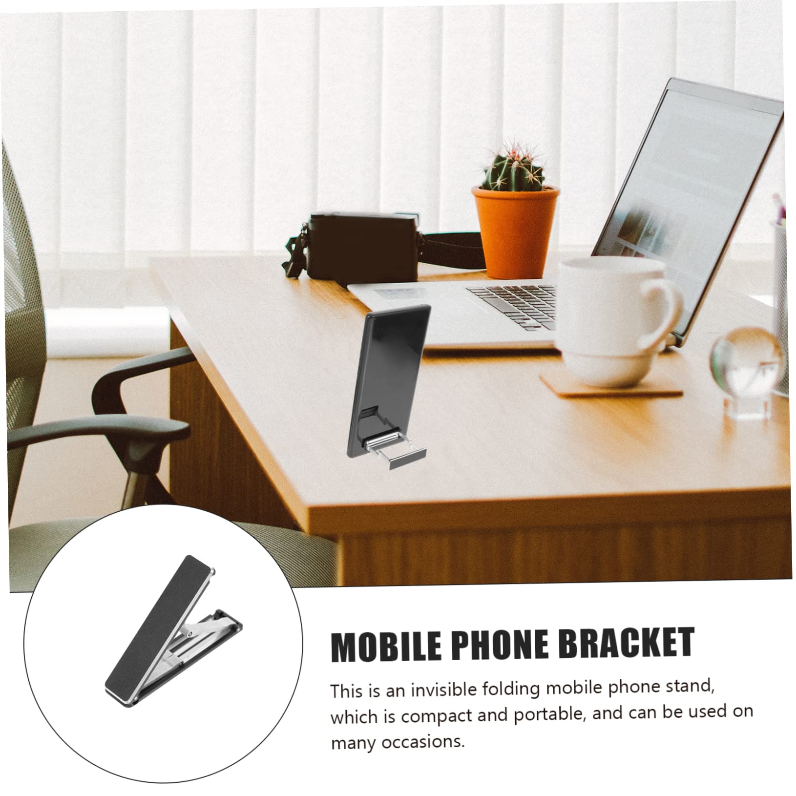 Hemobllo 4pezzi Supporto Telefonico Invisibile Supporto Portatile Per Smartphone Design Ultra Sottile Per Ufficio e Casa Compatibile Con La Maggior Dei Cellulare
