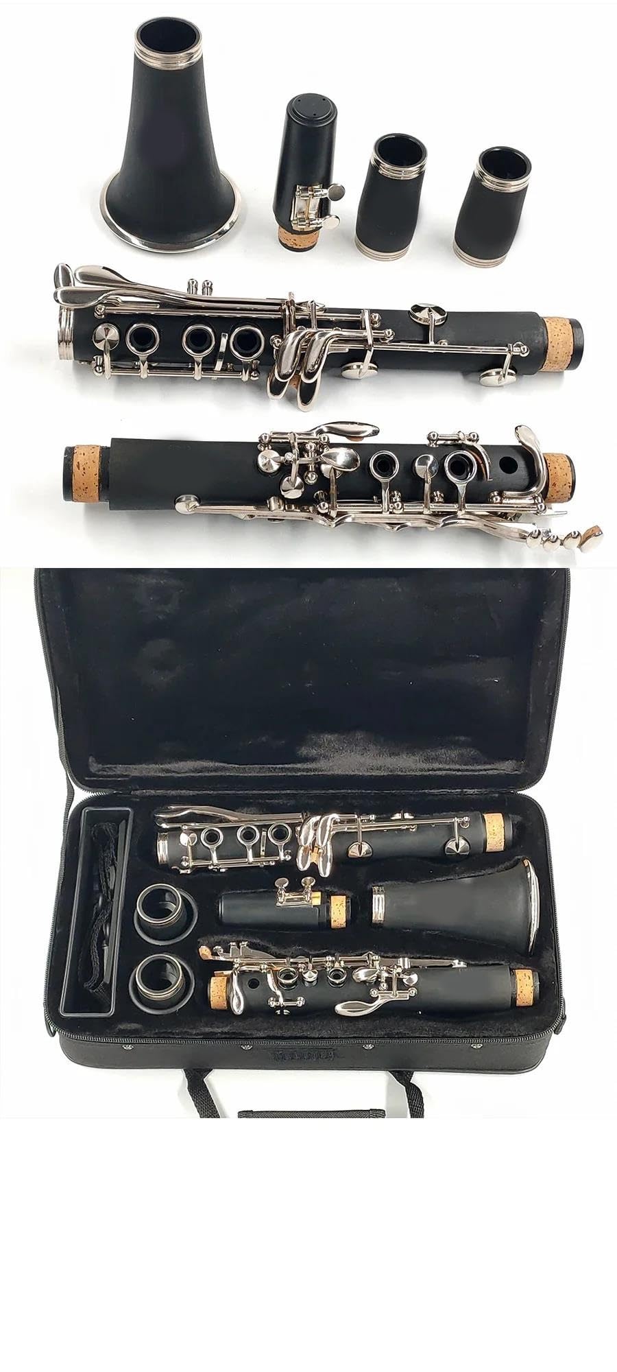 Clarinete Sib 17 teclas Cuerpo ABS Tocando Clarinete
