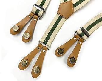 未使用 Aquascutum ブレイシーズ ボタン サスペンダー 592 Amazon | [Taggs] サスペンダー 英国流 クラシツク6ボタン留め