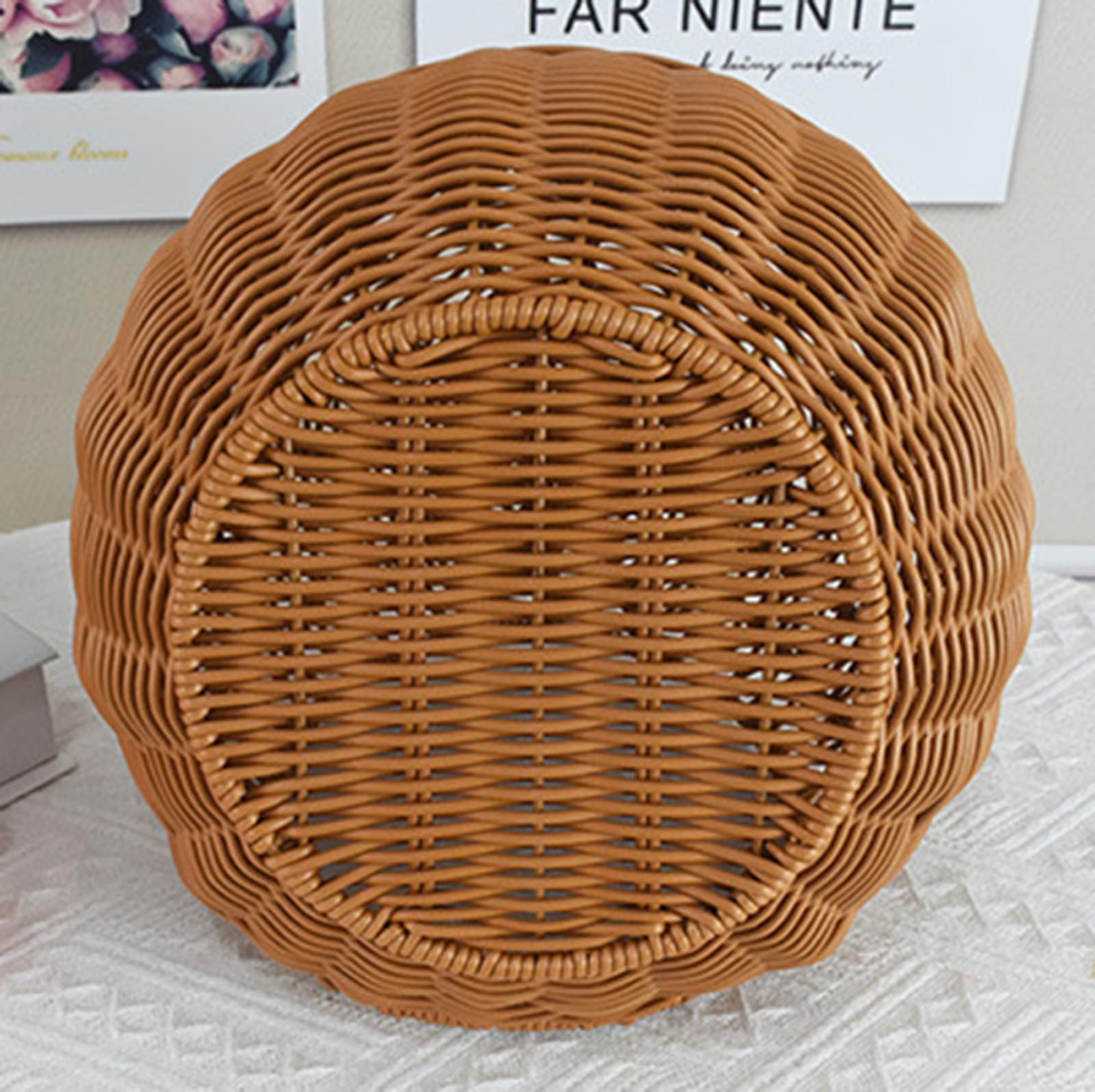 BURLOE Brown, Hand Woven Fruit And Vegetable Hanging Basket - Image 7