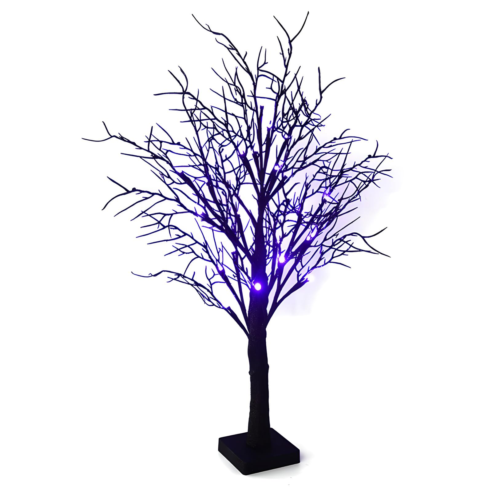 Árbol negro preiluminado de doble alimentación que soluciona tu decoración festiva sin cables